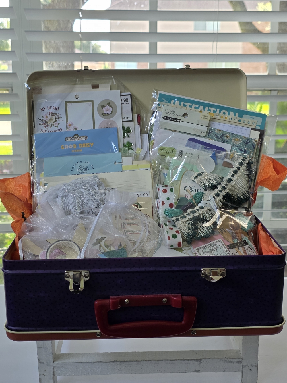 Crafting Box Filled with Mystery Scrap Paper And Ephemera - Picture 2 of 16
